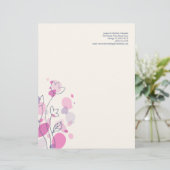 写実的でモダンな花の花びらレターヘッド レターヘッド (スタンド正面)