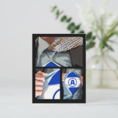 写実的で新しいバーの(ユダヤ教の)バル・ミツバーの応答RSVPカード 出欠カード (スタンド正面)