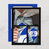 写実的で新しいバーの(ユダヤ教の)バル・ミツバーの応答RSVPカード 出欠カード (正面/裏面)