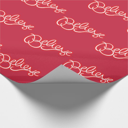 写実的で赤いホワイトクリスマスの包むことを信じて下さい ラッピングペーパー (角)