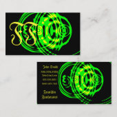 写実的なさざ波の緑 名刺 (正面/裏面)