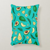 写実的なアボカド。シームレスなパターン。夏のエキゾチック アクセントクッション (正面(垂直))