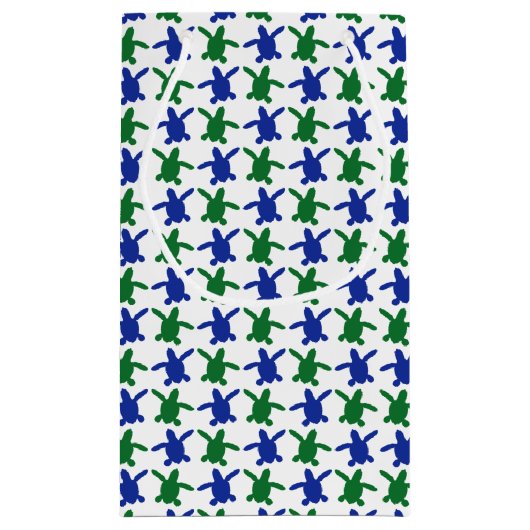 写実的なウミガメのHatchlingのギフトバッグ スモールペーパーバッグ (裏面)