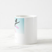 写実的なカスタマイズ可能なすずめの鳥の桜 コーヒーマグカップ (中央)