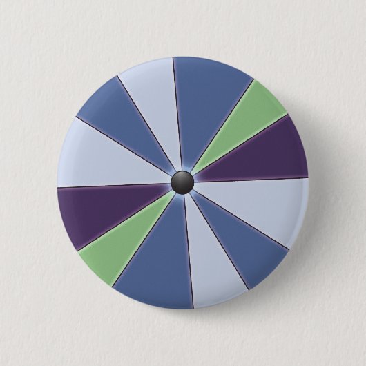 写実的なカラフルで青いビーム 缶バッジ (正面)