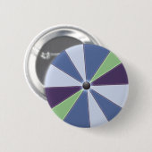 写実的なカラフルで青いビーム 缶バッジ (正面&裏面)