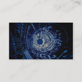 写実的なコンピュータ回路のトンネル 名刺 (裏面)