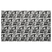 写実的なサファリ·アフリカの動物自然織物 ファブリック (ファットクウォーター)