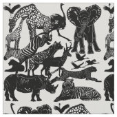 写実的なサファリ·アフリカの動物自然織物 ファブリック (クローズアップ)