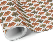 写実的なダイヤモンドパターン赤 ラッピングペーパー (ロールコーナー)