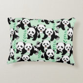 写実的なパンダくま個人化なるため アクセントクッション (裏面)