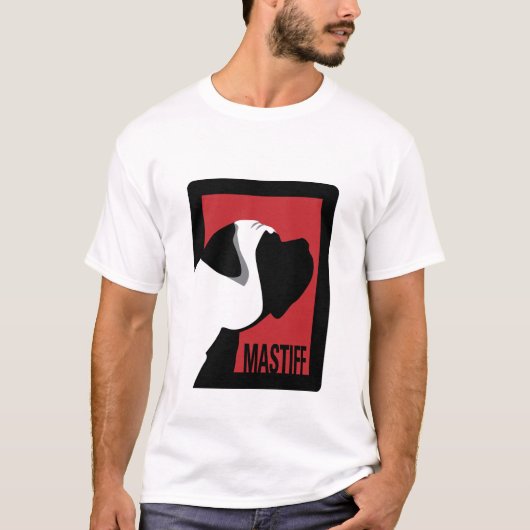 写実的なマスティフおよび単語はTシャツ2味方しました Tシャツ (正面)