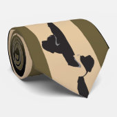 写実的なマスティフのストライプのタイ ネクタイ (ロール)