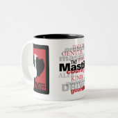 写実的なマスティフのマグ ツートーンマグカップ (正面左)