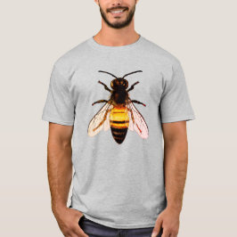 写実的なミツバチのアートイラスト Tシャツ