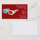 写実的なレトロ3Dガラス 名刺 (正面/裏面)