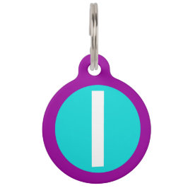 写実的な小文字Lカスタムのイニシャル ペット　ネームタグ