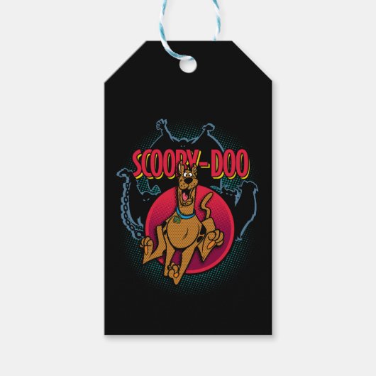 写実的な幽霊からのScooby-Dooのランニング ギフトタグ (正面)
