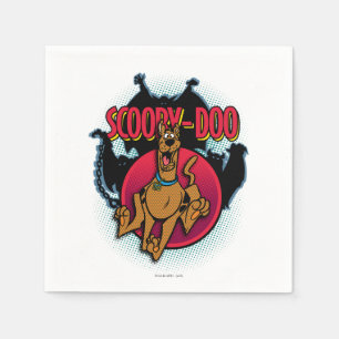 写実的な幽霊からのScooby-Dooのランニング スタンダードカクテルナプキン