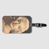 写実的な灰色のマリリン ラゲッジタグ (正面横)