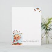 写実的な秋/秋の女の子レターヘッド レターヘッド (スタンド正面)