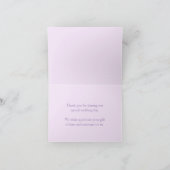 写実的な花の結婚式のメイド・オブ・オーナー（花嫁付き添い人）のthankscard サンキューカード (内部)