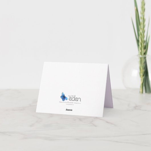 写実的な花の結婚式のメイド・オブ・オーナー（花嫁付き添い人）のthankscard サンキューカード (裏面)