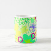 写実的な花 コーヒーマグカップ (中央)