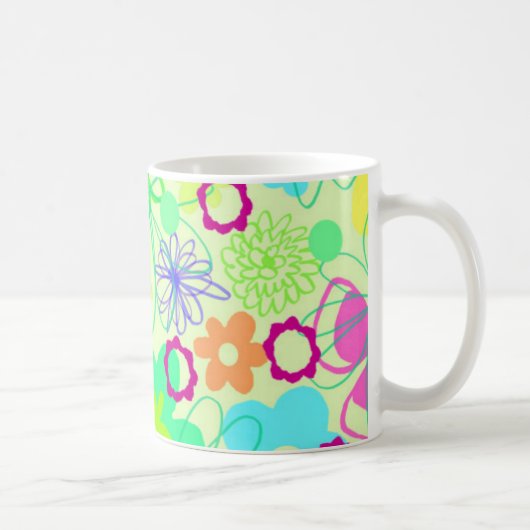写実的な花 コーヒーマグカップ (右)