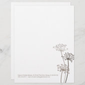 写実的な茶色の花牛パセリレターヘッド レターヘッド (正面/裏面)