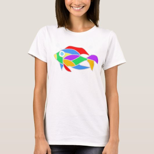 写実的な魚 Tシャツ (正面)