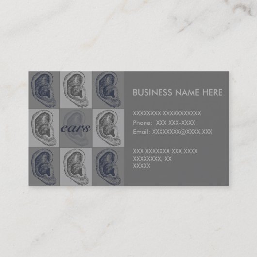 写実的な8つの耳 名刺 (正面)