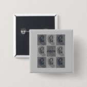 写実的な8つの耳 缶バッジ (正面&裏面)