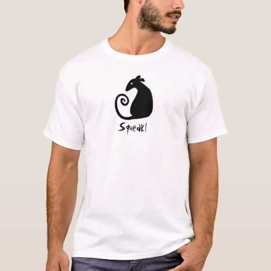 写実的な"きしむ音!" -ラットのワイシャツ Tシャツ (正面)