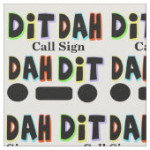 写実的なDitおよびDahのアマチュア無線の生地はそれをカスタマイズ ファブリック (クローズアップ)