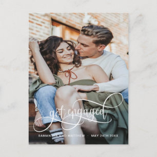 写得真白婚約した書婚約 案内ポストカード