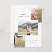 写数々の真のホリデーカード サンキューカード (正面/裏面)