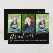 写数々の真|スクリプト|卒業案内 インビテーションポストカード (正面/裏面)