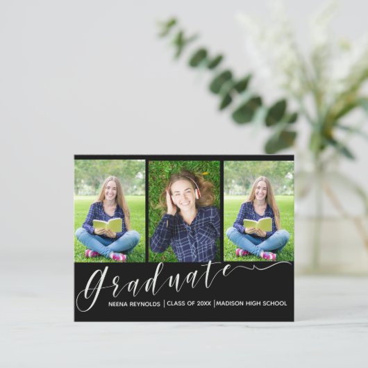 写数々の真|スクリプト|卒業案内 インビテーションポストカード (スタンド正面)