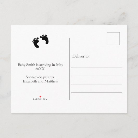 写来真の妊娠告知はがき 案内ポストカード (裏面)