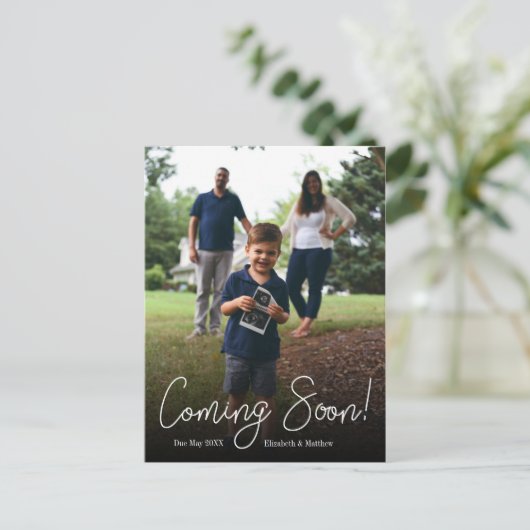 写来真の妊娠告知はがき 案内ポストカード (スタンド正面)