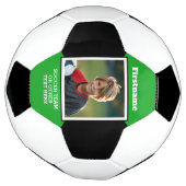 写真あなたの名前を追加 – 色を編集できる サッカーボール (回転)