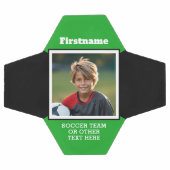 写真あなたの名前を追加 – 色を編集できる サッカーボール (フラット)