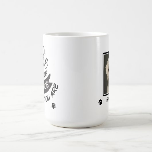 写真あなたの犬は考え引用文 コーヒーマグカップ (中央)