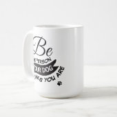 写真あなたの犬は考え引用文 コーヒーマグカップ (正面左)