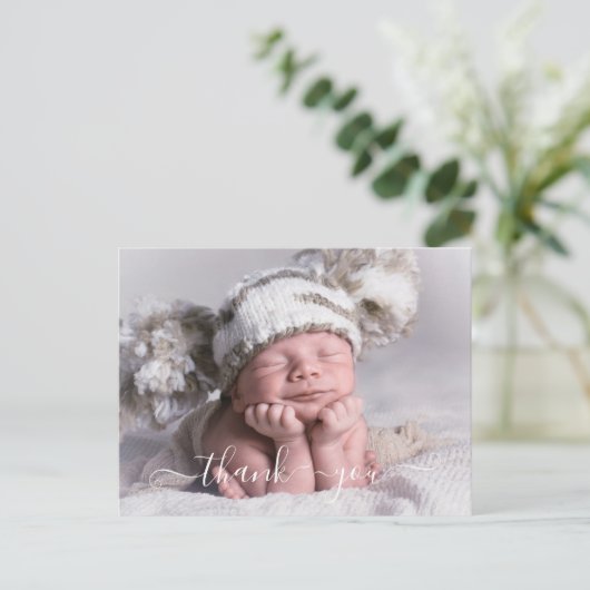 写真ありがとうお誕生発表郵便カード 案内ポストカード (スタンド正面)