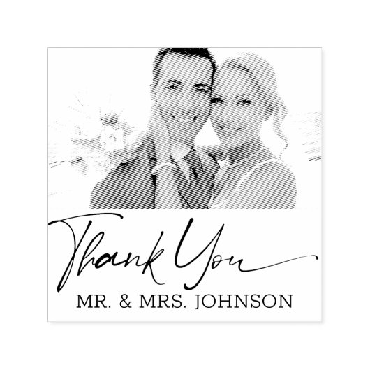 写真ありがとうご結婚ざう セルフインキングスタンプ (デザイン)