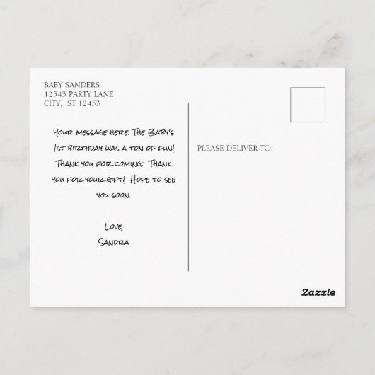 写真ありがとうはがき ポストカード (裏面)