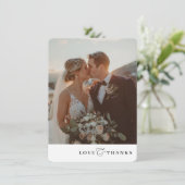 写真ありがとう写真のアンパモダンサンドエレガント サンキューカード (スタンド正面)