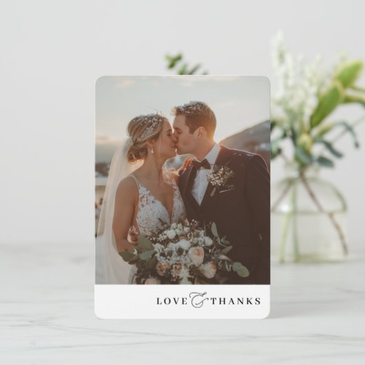 写真ありがとう写真のアンパモダンサンドエレガント サンキューカード (スタンド正面)